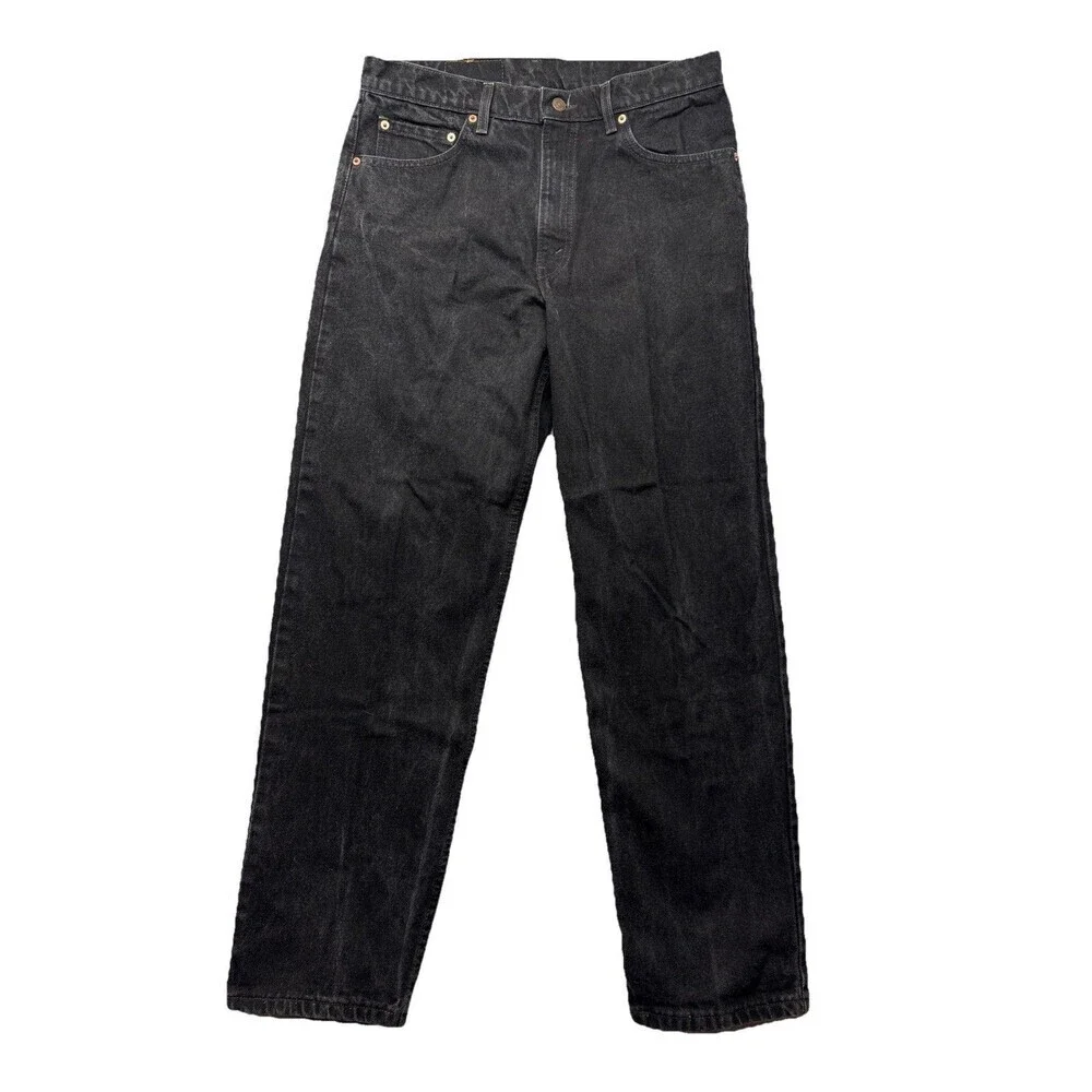 Vintage Levi’s 550 Relaxed Fit Jeans Black Made in USA 90s Denim 36x32 Blank Lab